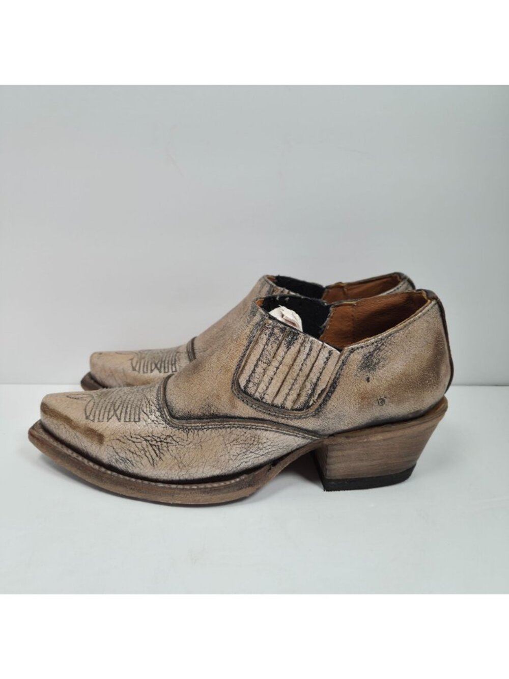 Freebird by Steven Wyoming Women's Tan Ankle Slip on Leather Boots US Size 6 - Picture 3 of 10